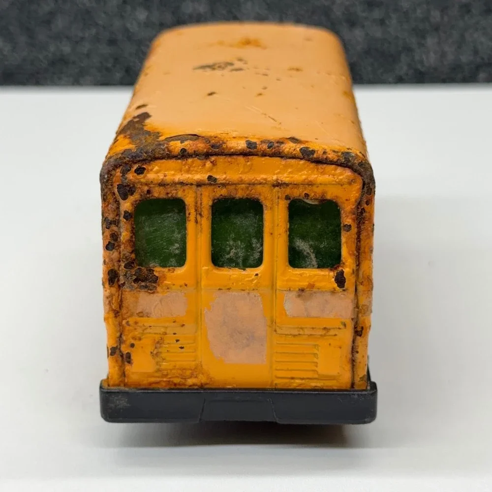 Vintage Buddy L School Bus Toy Pressed Steel Yellow Made in Japan Rustic Patina